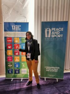 Carole Ponchon at the Peace and Sport Forum 2019